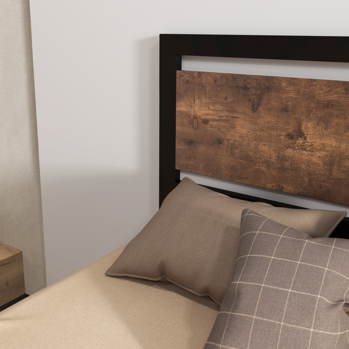 Single Size Metal Bed Frame w/ Headboard & Footboard