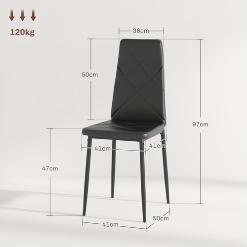 6-Piece Faux Leather Dining Chairs