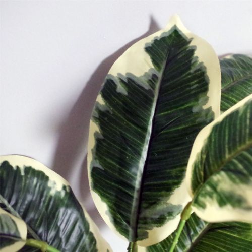 40cm Artificial Pothos Plant - Variegated Leaves with Cement Planter