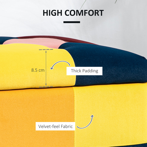 Velvet Storage Ottoman