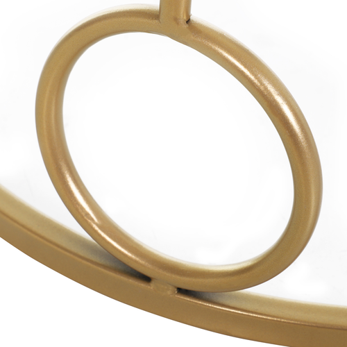 Gold Nesting Coffee Tables - Set of 2 with Tempered Glass Tops