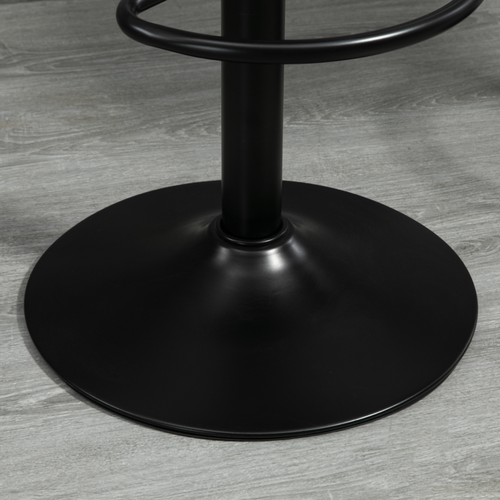 Vintage Bar Stool Set of 2 - Adjustable Height 84-104cm, Microfiber