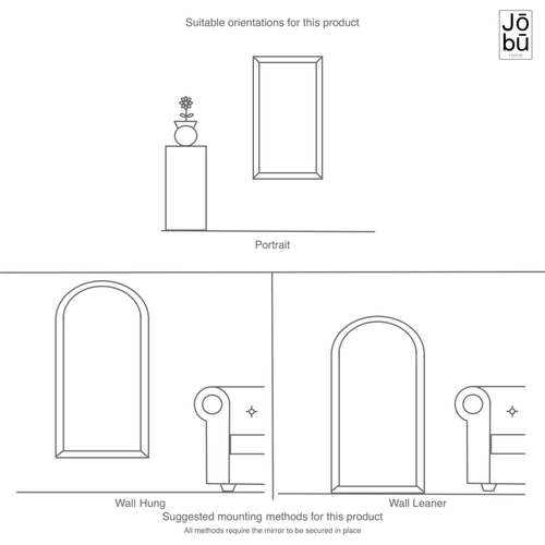 Gold Arched Window Mirror - 180x90cm, Full-Length Metal Frame