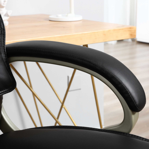Executive Office Chair - High Back PU Leather w/ Adjustable Lumbar Support