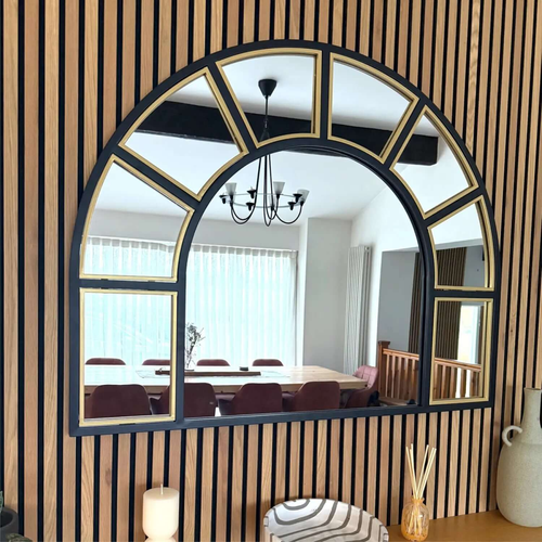 Black & Gold Arched Mirror