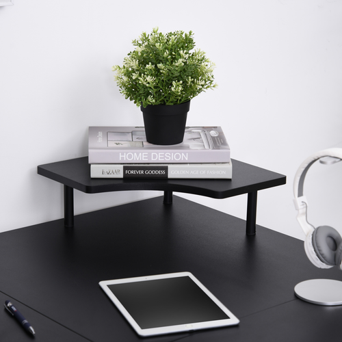 L-Shaped Corner Desk with CPU Rack