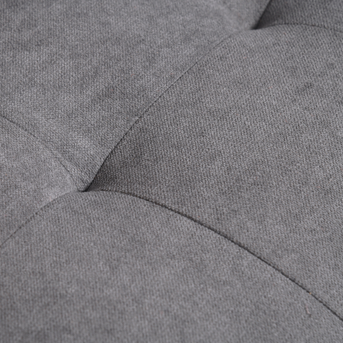Compact 2-Seater Sofa with Storage - Grey Cotton & Wood Legs