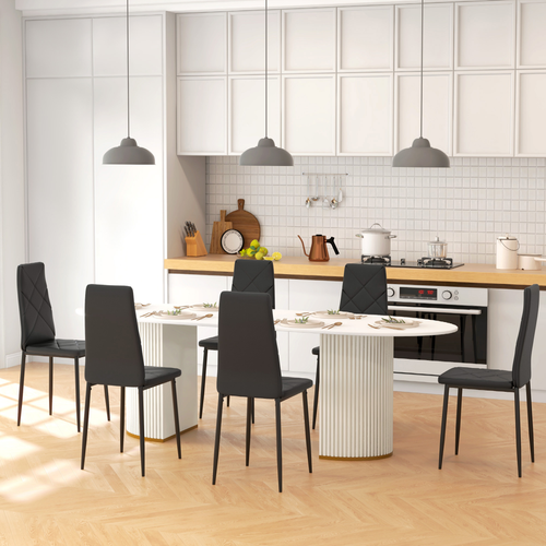 6-Piece Faux Leather Dining Chairs
