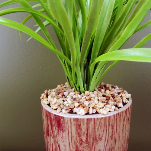 35cm Artificial Grass Plant - Ceramic Planter & Metal Stand