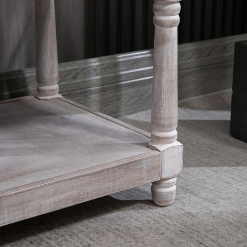 Cream Button-Tufted Storage Ottoman - Vintage Style with Hidden Compartment