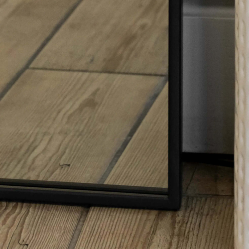 Black Gentle Arch Mirror - 200x120cm, Full-Length Metal Frame