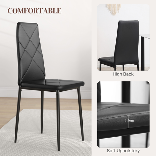 6-Piece Faux Leather Dining Chairs