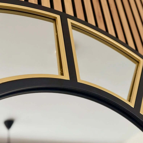 Black & Gold Arched Mirror