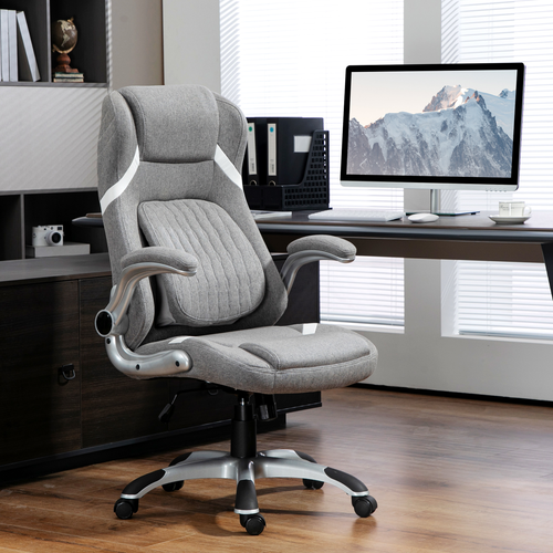 Ergonomic Fabric Office Chair – Adjustable Height & Tilt, Grey