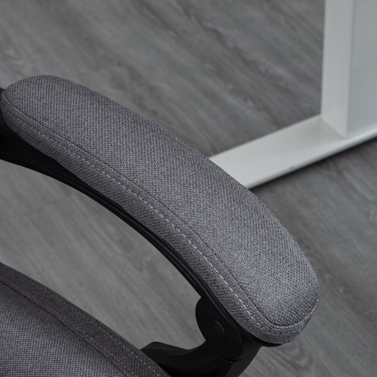 Dark Grey Reclining Office Chair with Headrest