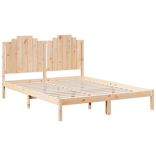 Extra Long Solid Wood Bed Frame - 160x210cm, Pine with Slatted Base