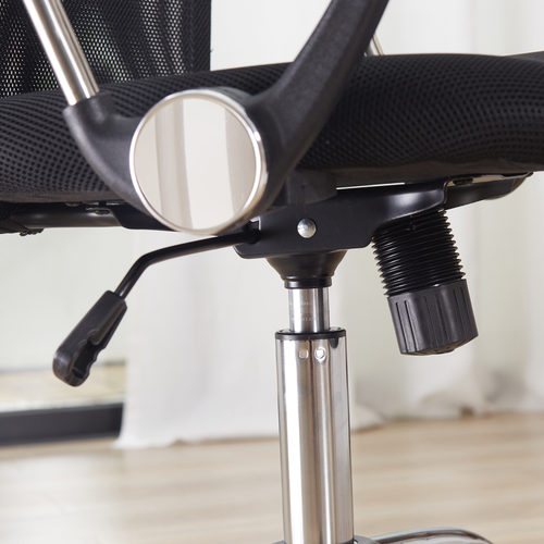 Executive Office Chair - High Back Mesh & PU Leather w/ Lumbar Support